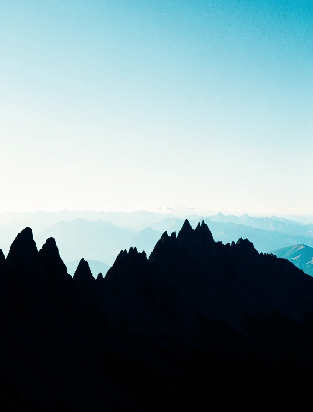 Alpine ridgeline silhouette