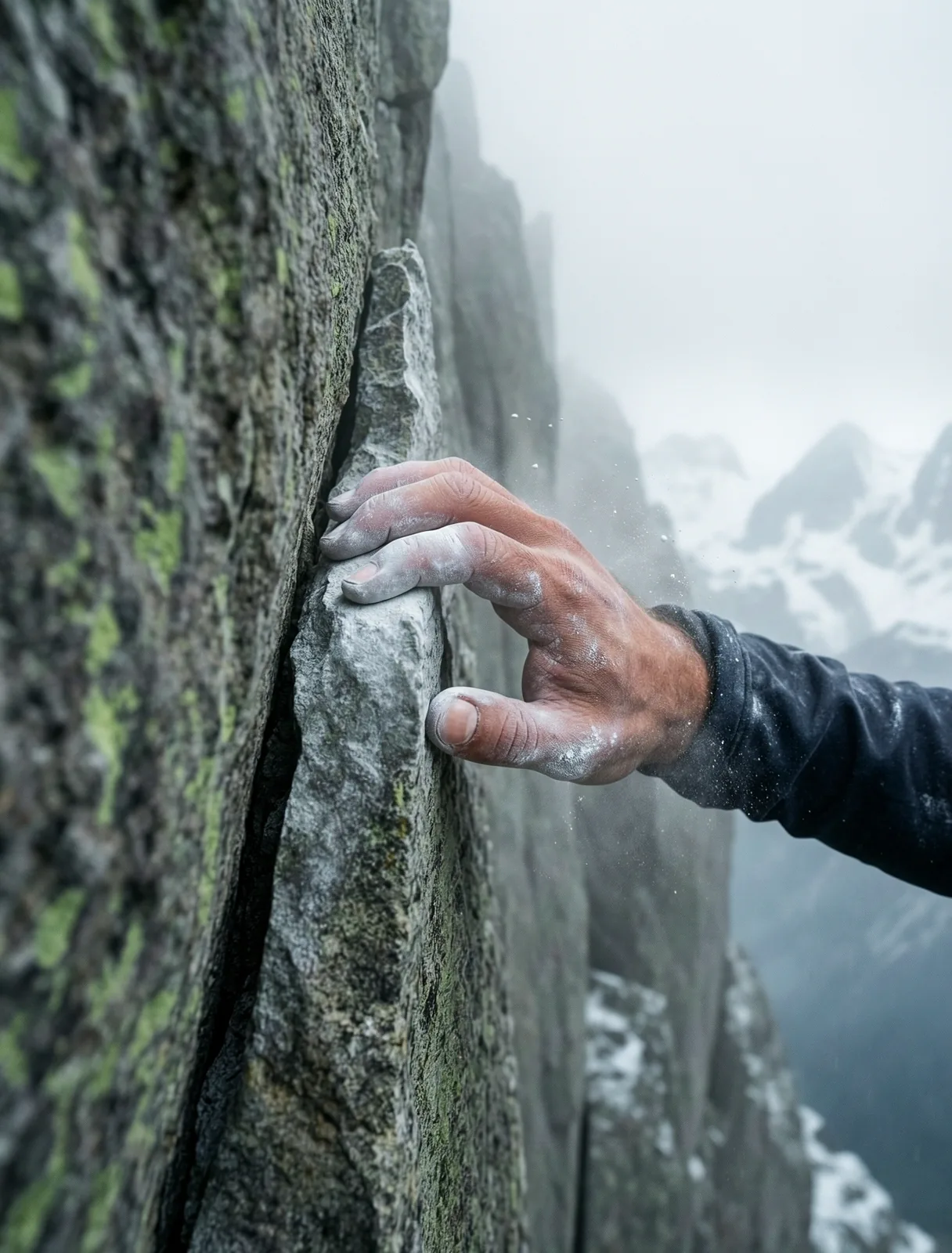 Rugged mountain textures representing peak performance
